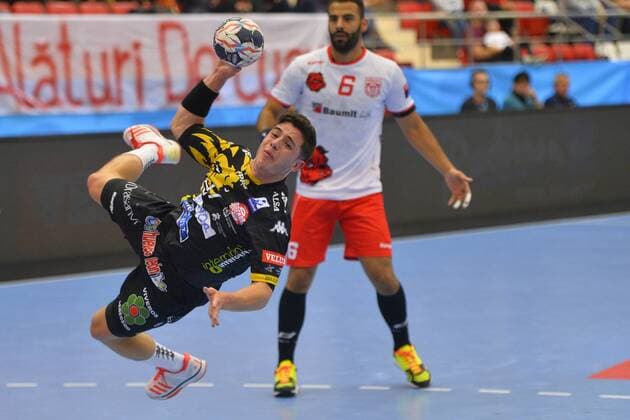Handball, CL, Dinamo Bukarest - Reale Ademar October 15, 2017 - Bucharest, Romania - Jaime Fernandez Fernandez during 2017 2018 EHF Men s Champions League Group Phase, match between Dinamo Bucharest and Abanca Ademar Leon, at Dinamo Hall, Bucurest, Romania, on 15 October 2017. Handball Dinamo Bucharest v Abanca Ademar Leon - 2017 18 EHF Men s Champions League  - ZUMAn230 20171015_zaa_n230_409 Copyright: xAlexxNicodimx