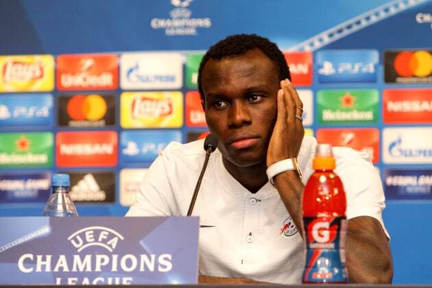 RB Leipzig press conference Champions League Leipzig 16 10 2017 Red Bull Arena Football UEFA Champions League Group G 3 Matchday Press conference at Day the Game RB Leipzig vs FC Porto in Picture Bruma Players RB Leipzig