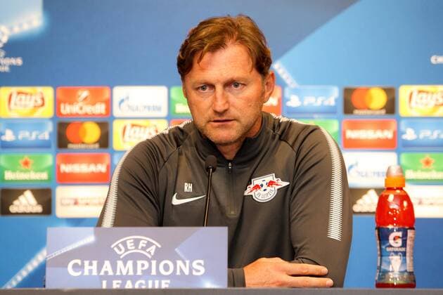RB Leipzig press conference Champions League Leipzig 16 10 2017 Red Bull Arena Football UEFA Champions League Group G 3 Matchday Press conference at Day the Game RB Leipzig vs FC Porto in Picture team manager Ralph Hasenhüttl Hasenhuettl RB Leipzig