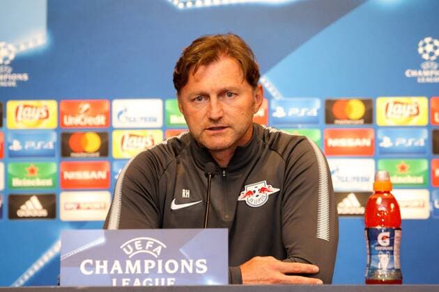 RB Leipzig press conference Champions League Leipzig 16 10 2017 Red Bull Arena Football UEFA Champions League Group G 3 Matchday Press conference at Day the Game RB Leipzig vs FC Porto in Picture team manager Ralph Hasenhüttl Hasenhuettl RB Leipzig
