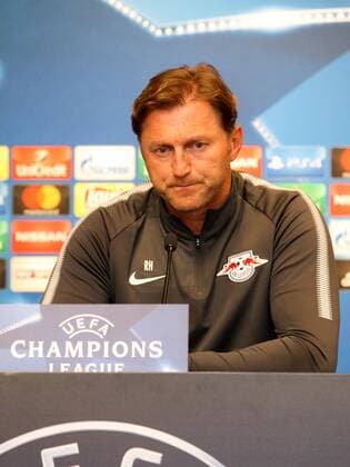 RB Leipzig press conference Champions League Leipzig 16 10 2017 Red Bull Arena Football UEFA Champions League Group G 3 Matchday Press conference at Day the Game RB Leipzig vs FC Porto in Picture team manager Ralph Hasenhüttl Hasenhuettl RB Leipzig