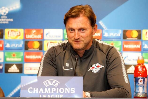 RB Leipzig press conference Champions League Leipzig 16 10 2017 Red Bull Arena Football UEFA Champions League Group G 3 Matchday Press conference at Day the Game RB Leipzig vs FC Porto in Picture team manager Ralph Hasenhüttl Hasenhuettl RB Leipzig