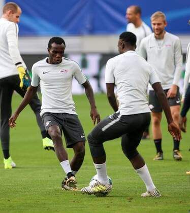 RB Leipzig Training Champions League Leipzig 16 10 2017 Red Bull Arena Football UEFA Champions League Group G 3 Matchday Training at Day the Game RB Leipzig vs FC Porto RB Leipzig Training in Picture v l Bruma and Jean Kevin Augustin