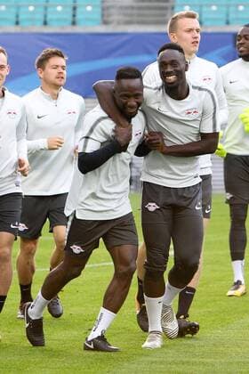 RB Leipzig Training Champions League Leipzig 16 10 2017 Red Bull Arena Football UEFA Champions League Group G 3 Matchday Training at Day the Game RB Leipzig vs FC Porto RB Leipzig Training in Picture v l Naby Keita and Jean Kevin Augustin