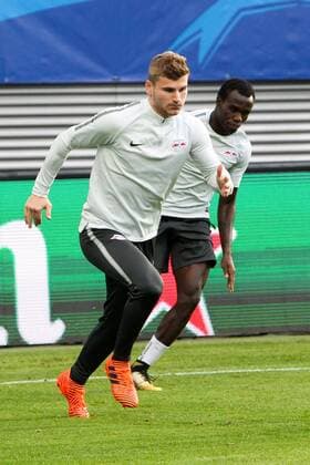 RB Leipzig Training Champions League Leipzig 16 10 2017 Red Bull Arena Football UEFA Champions League Group G 3 Matchday Training at Day the Game RB Leipzig vs FC Porto RB Leipzig Training in Picture v l Timo Werner and Bruma