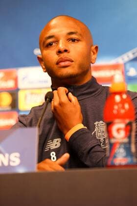 RB Leipzig press conference Champions League Leipzig 16 10 2017 Red Bull Arena Football UEFA Champions League Group G 3 Matchday Press conference at Day the Game RB Leipzig vs FC Porto in Picture Yacine Brahimi 8 Porto