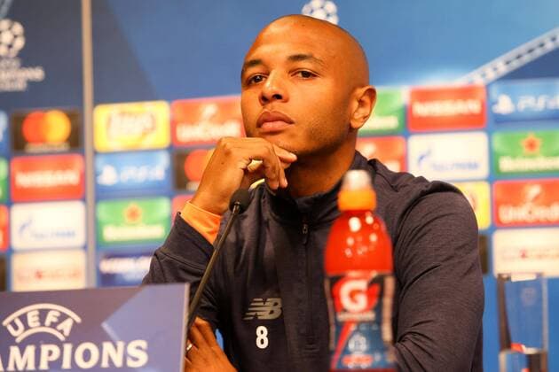 RB Leipzig press conference Champions League Leipzig 16 10 2017 Red Bull Arena Football UEFA Champions League Group G 3 Matchday Press conference at Day the Game RB Leipzig vs FC Porto in Picture Yacine Brahimi 8 Porto