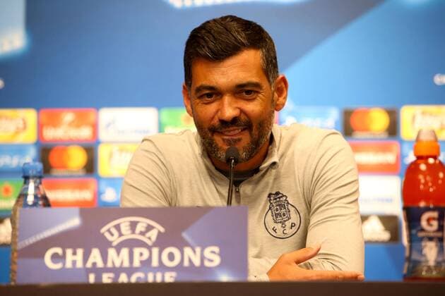 RB Leipzig press conference Champions League Leipzig 16 10 2017 Red Bull Arena Football UEFA Champions League Group G 3 Matchday Press conference at Day the Game RB Leipzig vs FC Porto in Picture team manager Sergio Conceicao Conceicao Porto