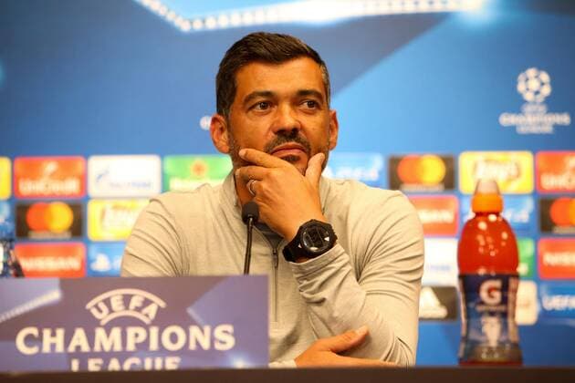 RB Leipzig press conference Champions League Leipzig 16 10 2017 Red Bull Arena Football UEFA Champions League Group G 3 Matchday Press conference at Day the Game RB Leipzig vs FC Porto in Picture team manager Sergio Conceicao Conceicao Porto