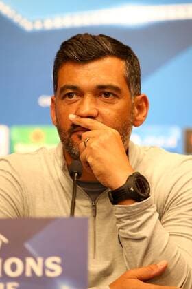 RB Leipzig press conference Champions League Leipzig 16 10 2017 Red Bull Arena Football UEFA Champions League Group G 3 Matchday Press conference at Day the Game RB Leipzig vs FC Porto in Picture team manager Sergio Conceicao Conceicao Porto