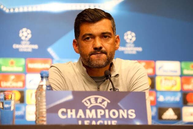 RB Leipzig press conference Champions League Leipzig 16 10 2017 Red Bull Arena Football UEFA Champions League Group G 3 Matchday Press conference at Day the Game RB Leipzig vs FC Porto in Picture team manager Sergio Conceicao Conceicao Porto
