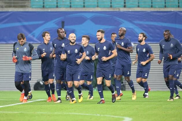Training Porto Champions League Leipzig 16 10 2017 Red Bull Arena Football UEFA Champions League Group G 3 Matchday Training at Day the Game RB Leipzig vs FC Porto FC Porto Training in Picture Players the FC Porto run to warm