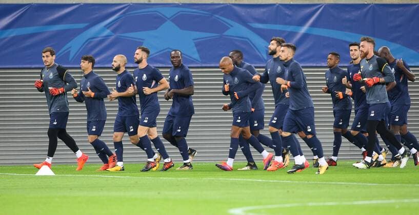 Training Porto Champions League Leipzig 16 10 2017 Red Bull Arena Football UEFA Champions League Group G 3 Matchday Training at Day the Game RB Leipzig vs FC Porto FC Porto Training in Picture Players the FC Porto run to warm