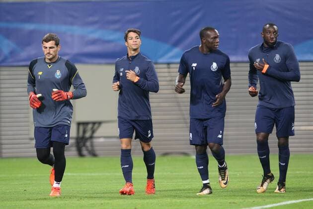 Training Porto Champions League Leipzig 16 10 2017 Red Bull Arena Football UEFA Champions League Group G 3 Matchday Training at Day the Game RB Leipzig vs FC Porto FC Porto Training in Picture Goalkeeper Iker Casillas 1 Porto Oliver Torres 10 Porto Vincent Aboubakar 9 Porto and Moussa MAREGA 11 Porto