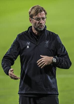 16th October 2017, Ljudski Vrt Stadium, Maribor, Slovenia; UEFA Champions League training, Maribor versus Liverpool; Head Coach Jurgen Klopp of Liverpool gestures during the training session  ActionPlus11940960