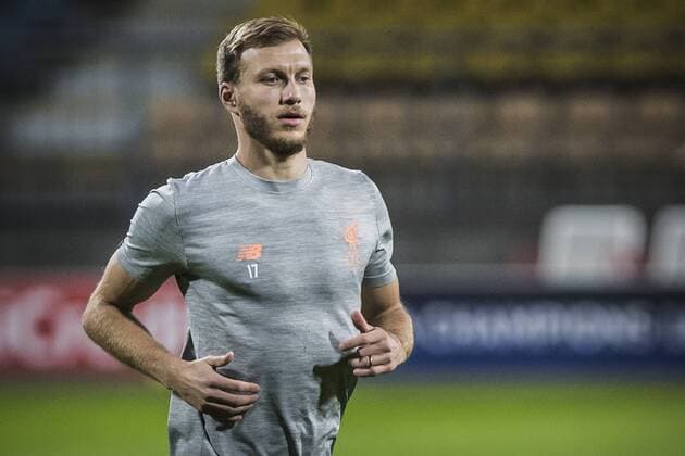 16th October 2017, Ljudski Vrt Stadium, Maribor, Slovenia; UEFA Champions League training, Maribor versus Liverpool; Defender Ragnar Klavan of Liverpool warms up during the training session  ActionPlus11940969