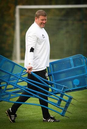 Anderlecht s head coach Hein Vanhaezebrouck pictured during a training of Belgian soccer team RSC Anderlecht, Tuesday 17 October 2017 in Brussels. Tomorrow Anderlecht is playing a game in the group stage (Group B) of the UEFA Champions League competition against French PSG. VIRGINIExLEFOUR  x05184462x