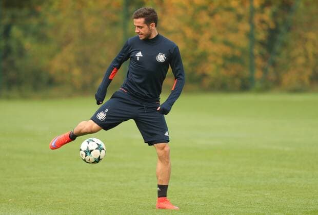 Anderlecht s Alexandru Chipciu pictured during a training of Belgian soccer team RSC Anderlecht, Tuesday 17 October 2017 in Brussels. Tomorrow Anderlecht is playing a game in the group stage (Group B) of the UEFA Champions League competition against French PSG. VIRGINIExLEFOUR  x05184517x