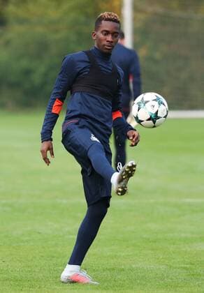 Anderlecht s Henry Onyekuru pictured in action during a training of Belgian soccer team RSC Anderlecht, Tuesday 17 October 2017 in Brussels. Tomorrow Anderlecht is playing a game in the group stage (Group B) of the UEFA Champions League competition against French PSG. VIRGINIExLEFOUR  x05184480x