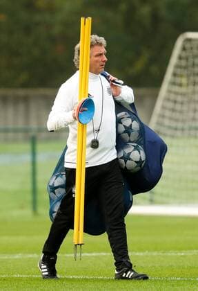 Anderlecht s physical trainer Gino Caen arrives for a training of Belgian soccer team RSC Anderlecht, Tuesday 17 October 2017 in Brussels. Tomorrow Anderlecht is playing a game in the group stage (Group B) of the UEFA Champions League competition against French PSG. VIRGINIExLEFOUR  x05184519x