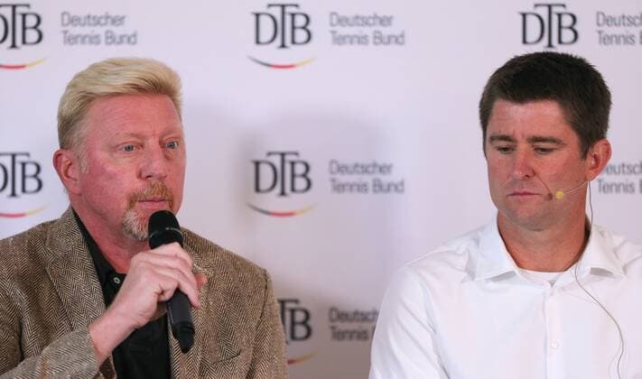 17 10 2017 Germany Ismaning Tennis DTB Panel discussion in Picture DTB Head of Tennis Boris Becker and Davis Cup Captain Michael Kohlmann Ismaning Copyright: xBachun xEibner-Pressefotox EP_tbn