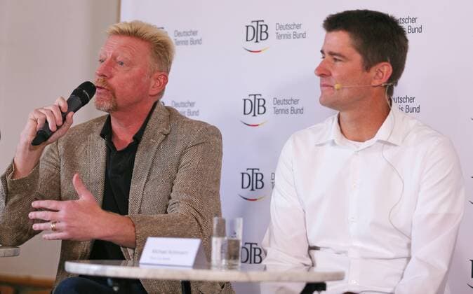 17 10 2017 Germany Ismaning Tennis DTB Panel discussion in Picture DTB Head of Tennis Boris Becker and Davis Cup Captain Michael Kohlmann Ismaning Copyright: xBachun xEibner-Pressefotox EP_tbn