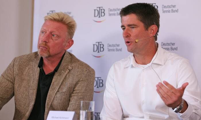 Ismaning Germany 17 10 2017 Tennis DTB Panel discussion Image Shows Germany Ismaning Tennis DTB Panel discussion in Picture DTB Head of Tennis Boris Becker and Davis Cup Captain Michael Kohlmann Photo GEPA Pictures Thomas Bachun Ismaning Copyright: xBachun xEibner-Pressefotox EP_tbn