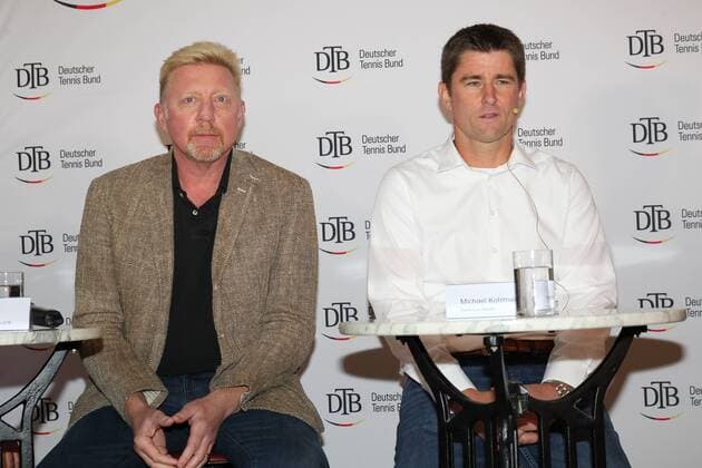 Boris Becker Michael Kohlmann Davis Cup Captain Panel discussion ueber The current Situation in German men u0026 39;s tennis in Sports Park TC Ismaning in Ismaning at 17 10 2017