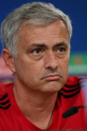 October 17, 2017 - Lisbon, Portugal - Manchester United ManU s Portuguese head coach Jose Mourinho attends a press conference PK Pressekonferenz at the Luz stadium in Lisbon, Portugal on October 17, 2017, on the eve of the UEFA Champions League football match SL Benfica vs Manchester United. Manchester United Training and Press Conference  - ZUMAn230 20171017_zaa_n230_145 Copyright: xPedroxFiuzax