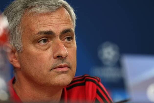 October 17, 2017 - Lisbon, Portugal - Manchester United ManU s Portuguese head coach Jose Mourinho attends a press conference PK Pressekonferenz at the Luz stadium in Lisbon, Portugal on October 17, 2017, on the eve of the UEFA Champions League football match SL Benfica vs Manchester United. Manchester United Training and Press Conference  - ZUMAn230 20171017_zaa_n230_143 Copyright: xPedroxFiuzax