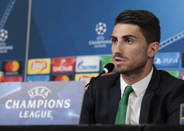 October 17, 2017 - Turin, Italy - Cristiano Piccini during the Champions League press conference PK Pressekonferenz before the match between Juventus and Sporrting Clube de Portugal, in Turin, on October 17, 2017 Sporting Clube De Portugal-Press Confference  - ZUMAn230 20171017_zaa_n230_163 Copyright: xLorisxRosellix
