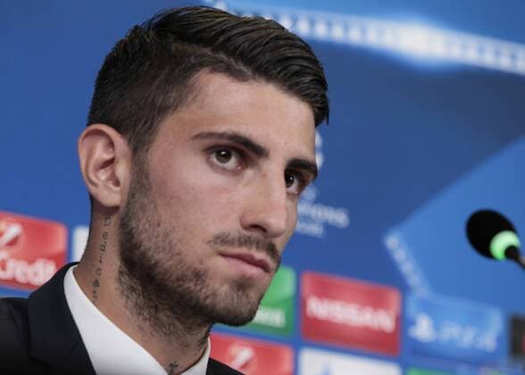 October 17, 2017 - Turin, Italy - Cristiano Piccini during the Champions League press conference PK Pressekonferenz before the match between Juventus and Sporrting Clube de Portugal, in Turin, on October 17, 2017 Sporting Clube De Portugal-Press Confference  - ZUMAn230 20171017_zaa_n230_172 Copyright: xLorisxRosellix