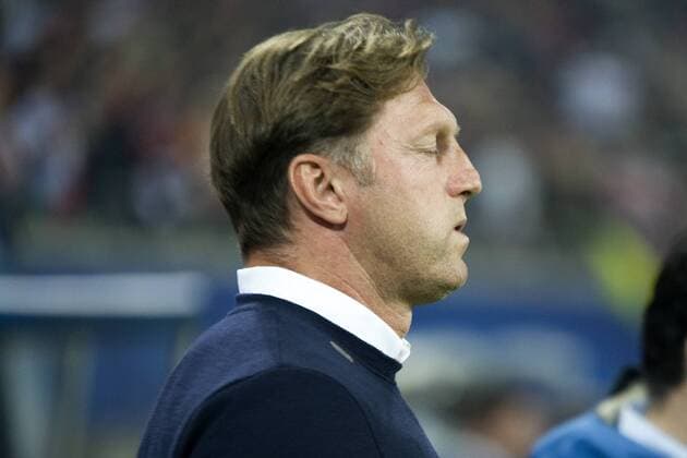 UEFA Champions League 2017 2018 Group stage 3 Matchday RB Leipzig vs FC Porto RBL team manager Ralph Hasenhüttl before the Game Leipzig Saxony Germany