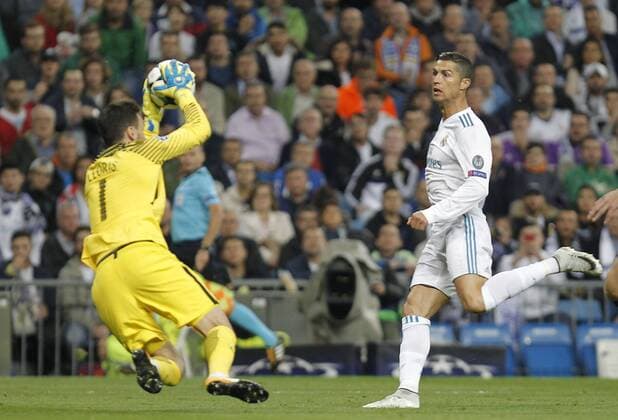 Soccer match between Real Madrid and Tottenham of Champions League 2017 2018 held at the Santiago Bernabeu stadium in Madrid Photo J Luis Cuesta 261 Cordon Press Cristiano Ronaldo  xJosexLuisxCuestax xx
