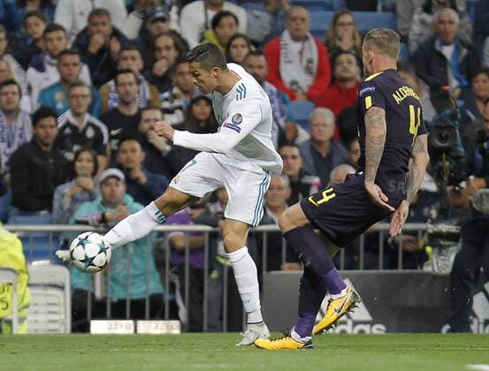 Soccer match between Real Madrid and Tottenham of Champions League 2017 2018 held at the Santiago Bernabeu stadium in Madrid Photo J Luis Cuesta 261 Cordon Press Cristiano Ronaldo  xJosexLuisxCuestax xx