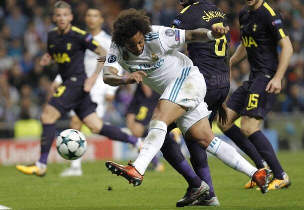 Soccer match between Real Madrid and Tottenham of Champions League 2017 2018 held at the Santiago Bernabeu stadium in Madrid Photo J Luis Cuesta 261 Cordon Press Marcelo  xJosexLuisxCuestax xx