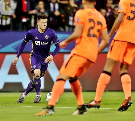 SOCCER - CL, Maribor vs Liverpool MARIBOR,SLOVENIA,17.OCT.17 - SOCCER - UEFA Champions League, group stage, NK Maribor vs Liverpool FC. Image shows Martin Kramaric (Maribor). GEPAxpictures xM.xOberlaender