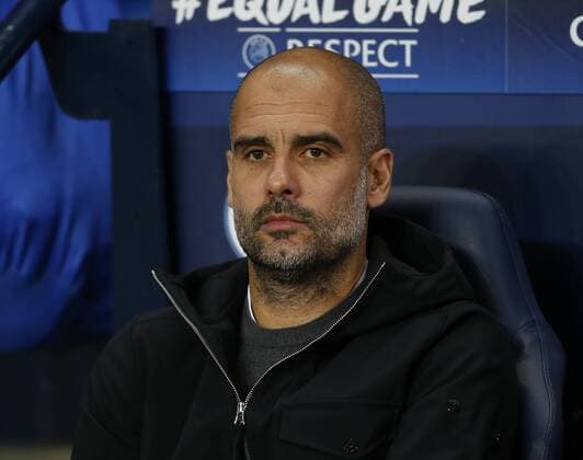 Josep Guardiola manager of Manchester City during the champions league match at the Etihad Stadium, Manchester. Picture date 17th October 2017. Picture credit should read: Simon Bellis Sportimage EDITORIAL USE ONLY. No use with unauthorised audio, video, data, fixture lists, club league logos or live services. Online in-match use limited to 120 images, no video emulation. No use in betting, games or single club league player publications.