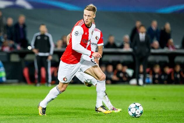 ROTTERDAM - Feyenoord - FC Shakhtar Donetsk , Voetbal , Seizoen 2017 2018 , Champions League , Feijenoord stadion de Kuip , 17-10-2017 , Feyenoord speler Nicolai Jorgensen Feyenoord - Shakhtar  x1763830x