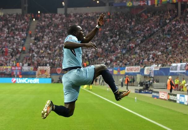 Vincent Aboubakar Porto 9 the cheering After the 1 1 goal the Game Lawn ball sport Leipzig RB vs FC Porto Football UEFA Champions League Group stage 17 10 2017 Leipzig Copyright: xModla Eibner-Pressefotox ep_cma