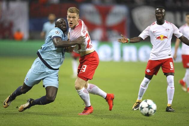 Photo Marcel Sabitzer Leipzig against Moussa MAREGA Football UEFA Champions League at Tue 17 10 2017 Group game RB Leipzig FC Porto