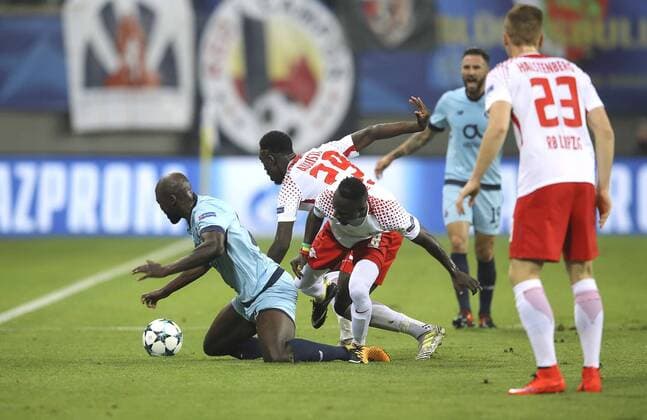 Photo Scorer Jean Kevin Bruma Leipzig against Danilo Football UEFA Champions League at Tue 17 10 2017 Group game RB Leipzig FC Porto