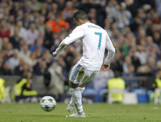 Soccer match between Real Madrid and Tottenham of Champions League 2017 2018 held at the Santiago Bernabeu stadium in Madrid Photo J Luis Cuesta 261 Cordon Press Cristiano Ronaldo score  xJosexLuisxCuestax xx