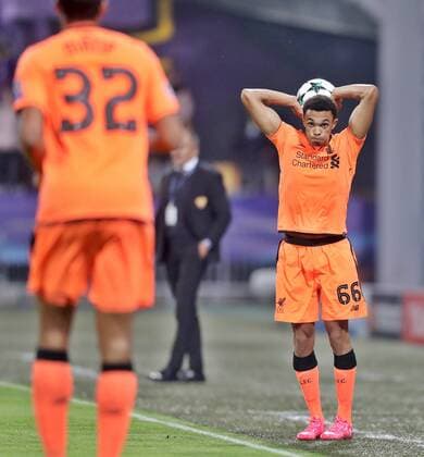 SOCCER - CL, Maribor vs Liverpool MARIBOR,SLOVENIA,17.OCT.17 - SOCCER - UEFA Champions League, group stage, NK Maribor vs Liverpool FC. Image shows Trent Alexander-Arnold (Liverpool). GEPAxpictures xM.xOberlaender