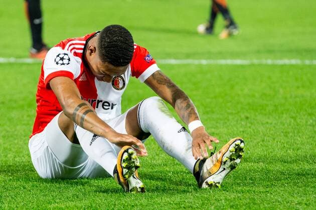 ROTTERDAM - Feyenoord - FC Shakhtar Donetsk , Voetbal , Seizoen 2017 2018 , Champions League , Feijenoord stadion de Kuip , 17-10-2017 , Feyenoord speler Jean-Paul Boetius baalt Feyenoord - Shakhtar  x1764106x