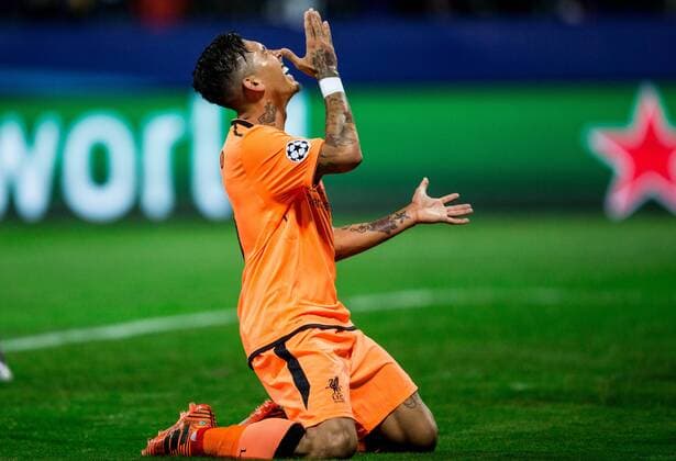 MARIBOR, SLOVENIA - OCTOBER 17: Roberto Firmino of Liverpool FC reacts during UEFA Champions League 2017 18 group E match between NK Maribor and Liverpool FC at Stadium Ljudski vrt, on October 17, 2017 in Maribor, Slovenia. (Photo by Vid Ponikvar Sportida) Football  Copyright: xVidxPonikvarx xSportidax