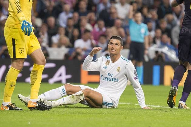Real Madrid Cristiano Ronaldo during UEFA Champions League match between Real Madrid and Tottenham at Santiago Bernabeu in Madrid, Spain October 17, 2017.  (20171017025)