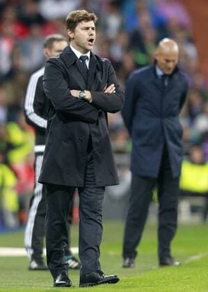 Real Madrid s coach Zinedine Zidane (r) and Tottenham Hotspur FC s coach Mauricio Pochettino during Champions League Group H match 3. October 17,2017.  (2017101715)