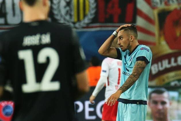 17 10 2017 xkvx Football Champions League RB Leipzig FC Porto emspor v l Alex Telles FC Porto DISAPPOINTED DISAPPOINTED looking dissapointed Leipzig