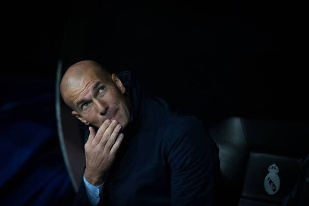 Real Madrid manager Zinedine Zidane during UEFA Champions League 2017 18 group H match between Real Madrid and Tottenham Hotspur played at the Santiago Bernabeu Stadium in Madrid on October 17th 2017  xRudyx xAFP7x xRealxMadridxvxTottenham,xChampionsxLeague,xOctx17thx2017x